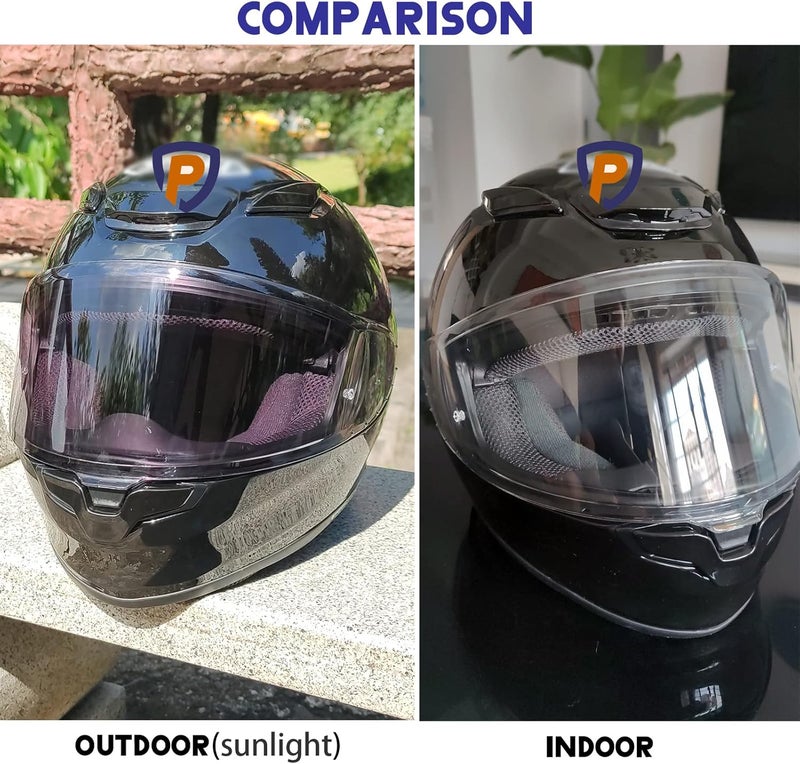Puentemys CWR-1 Photochromic Shield Helmet Visor Replacement for X14, X-Fourteen, RF-1200, Z7, NXR, RF-SR Motorcycle Helmets (Clear to Smoke) - Image 5